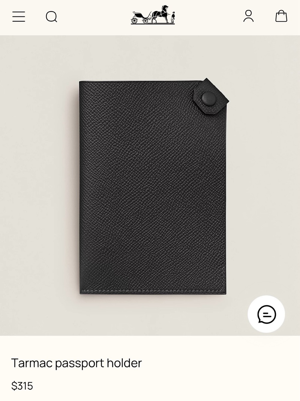 Authentic NWT Hermès Black Epsom Leather Tarmac Passport Holder - Picture 8 of 8